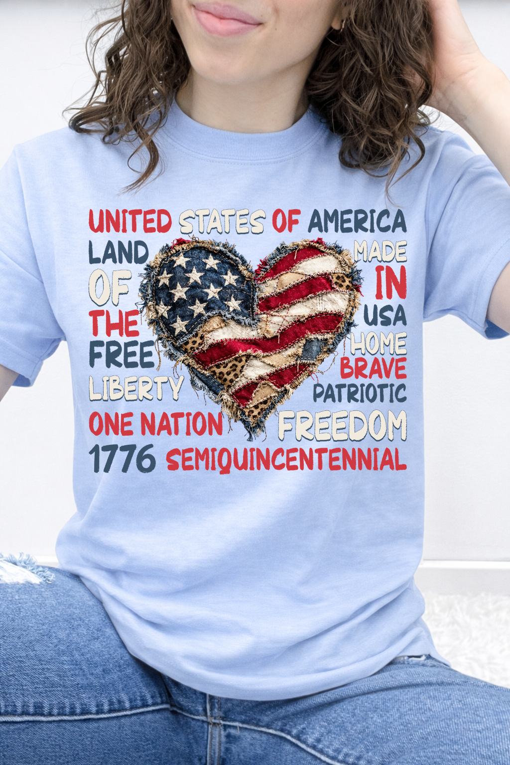 Patriotic Patchwork Heart Graphic Collection