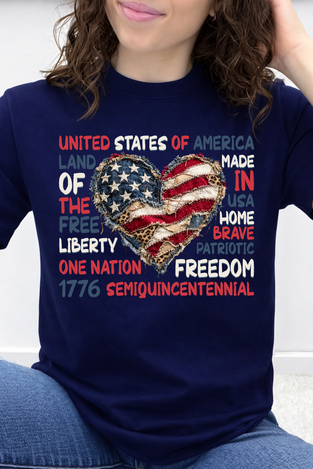 Patriotic Patchwork Heart Graphic Collection