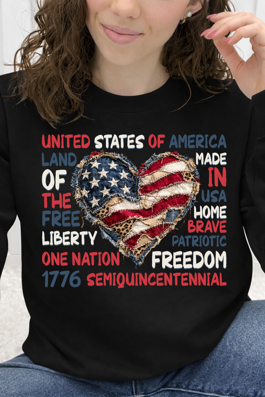 Patriotic Patchwork Heart Graphic Collection