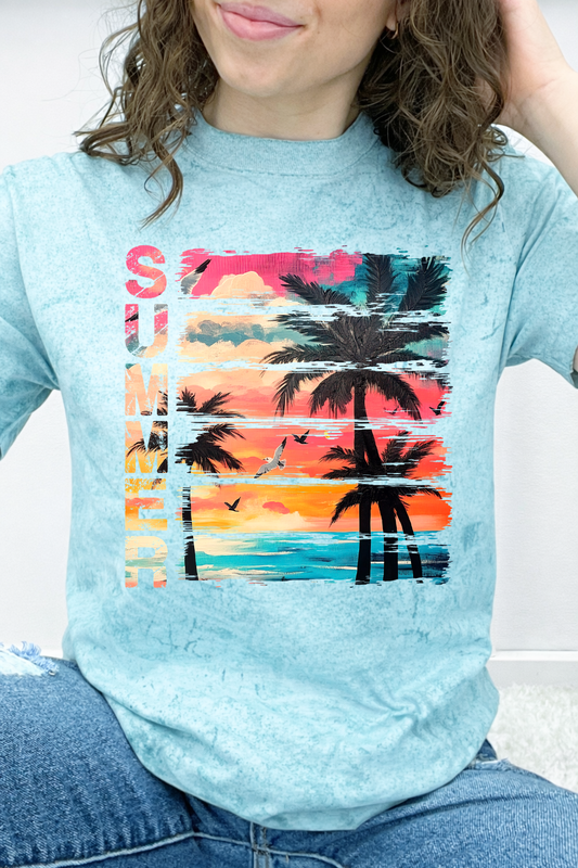 Summer Sunset and Palms Graphic Collection
