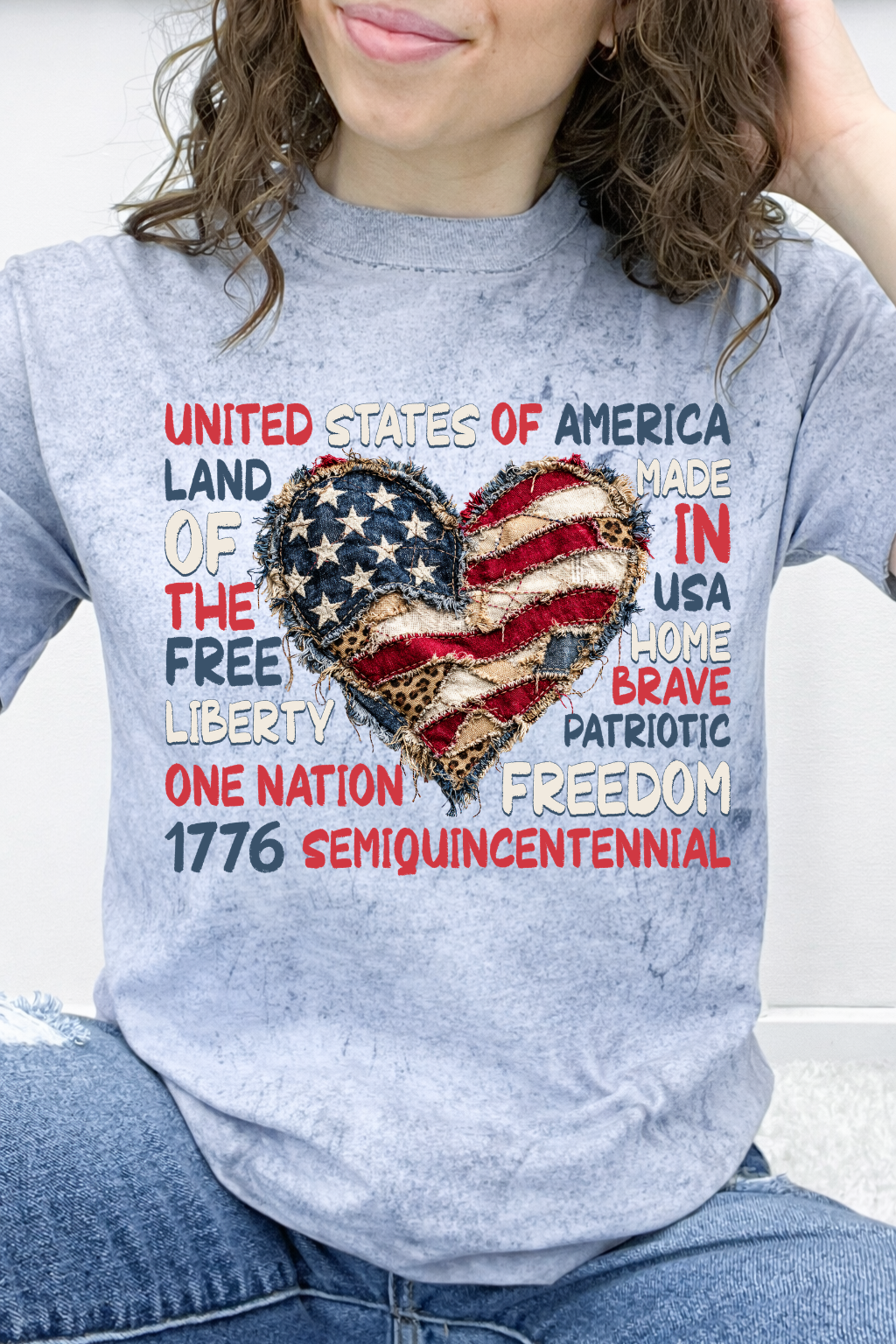 Patriotic Patchwork Heart Graphic Collection