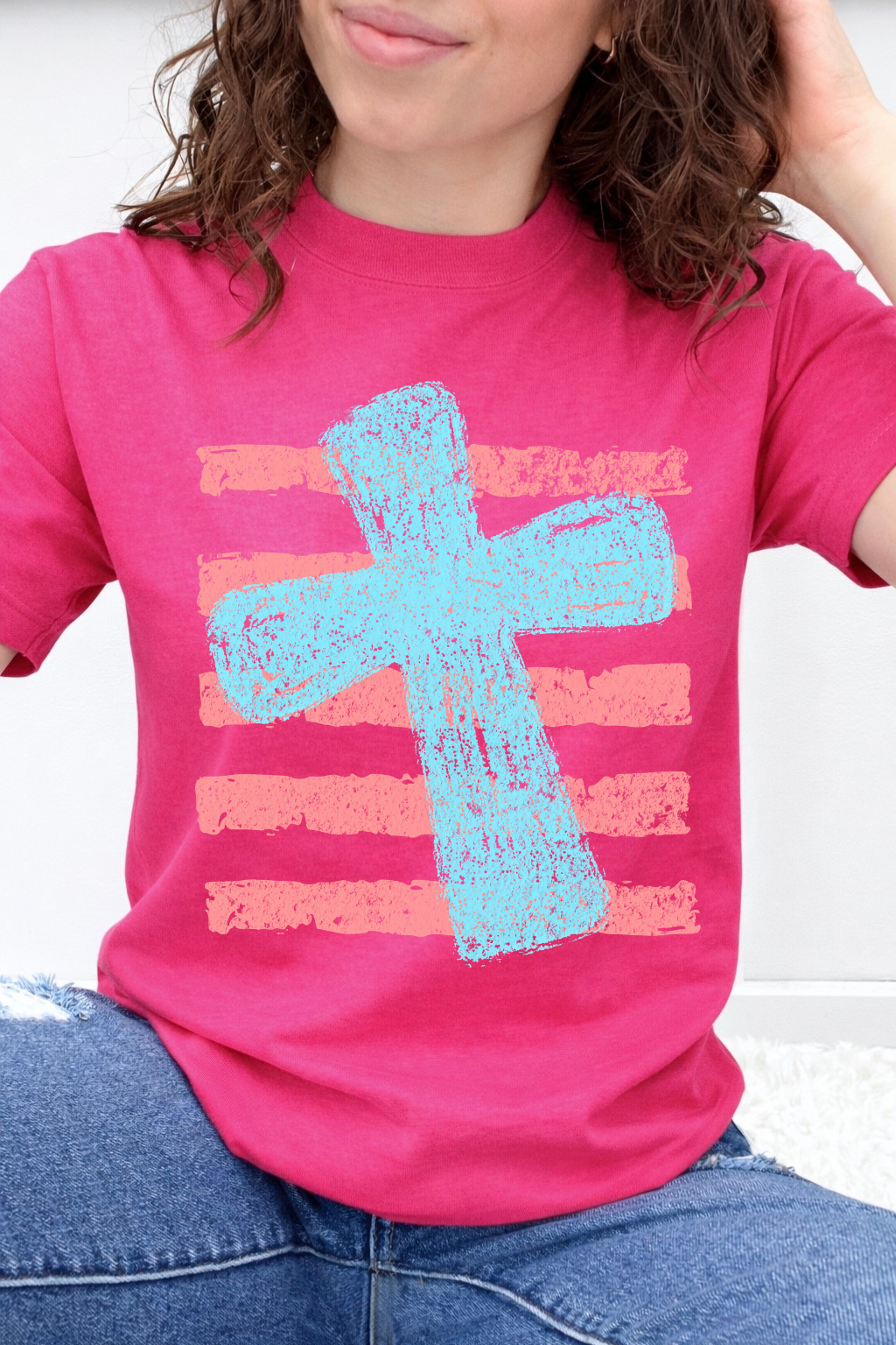 Distressed Stripe Cross Graphic Collection