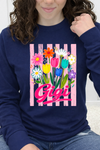 Navy Long Sleeve Tultex Tee
