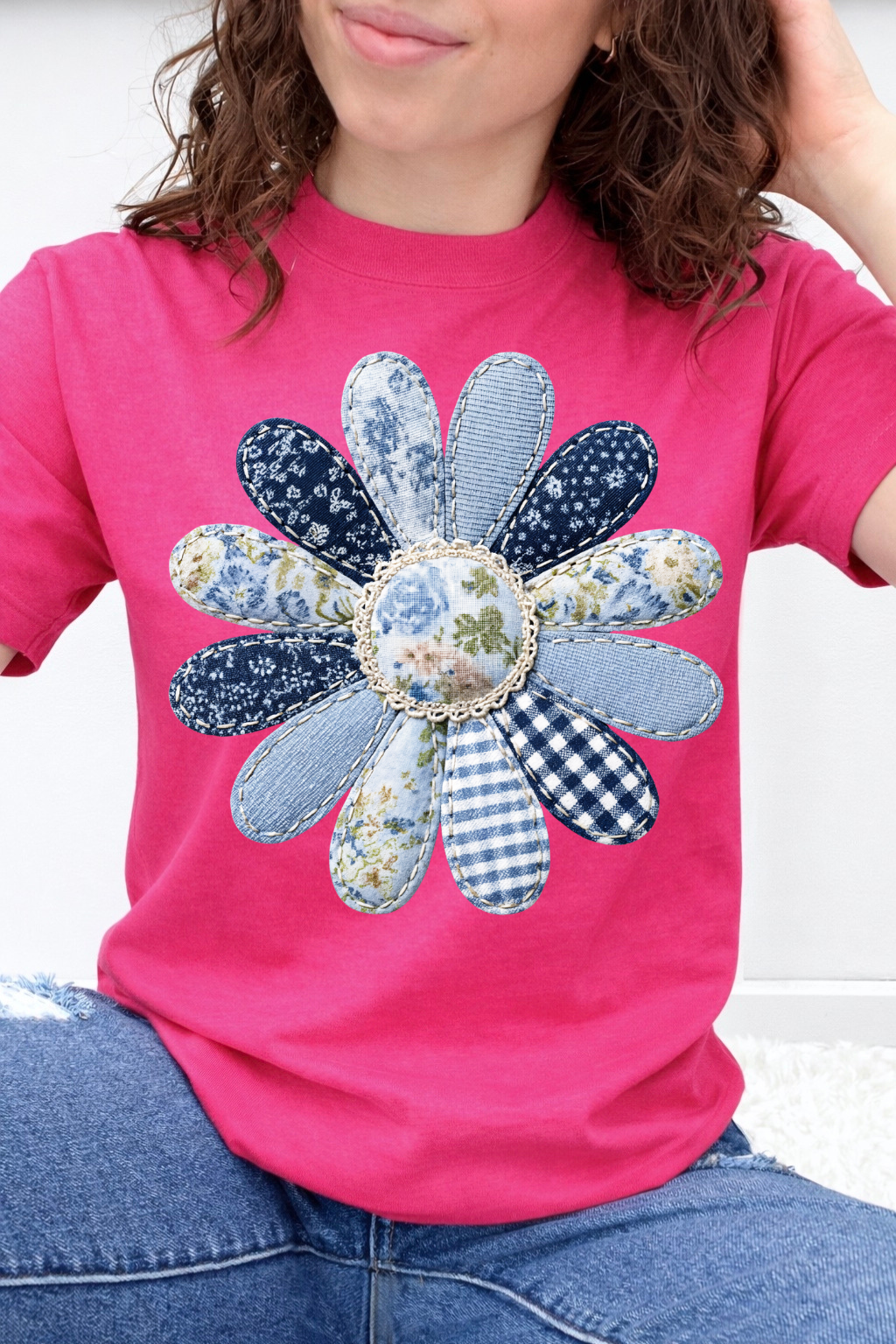 Denim Daisy Patchwork Graphic Collection
