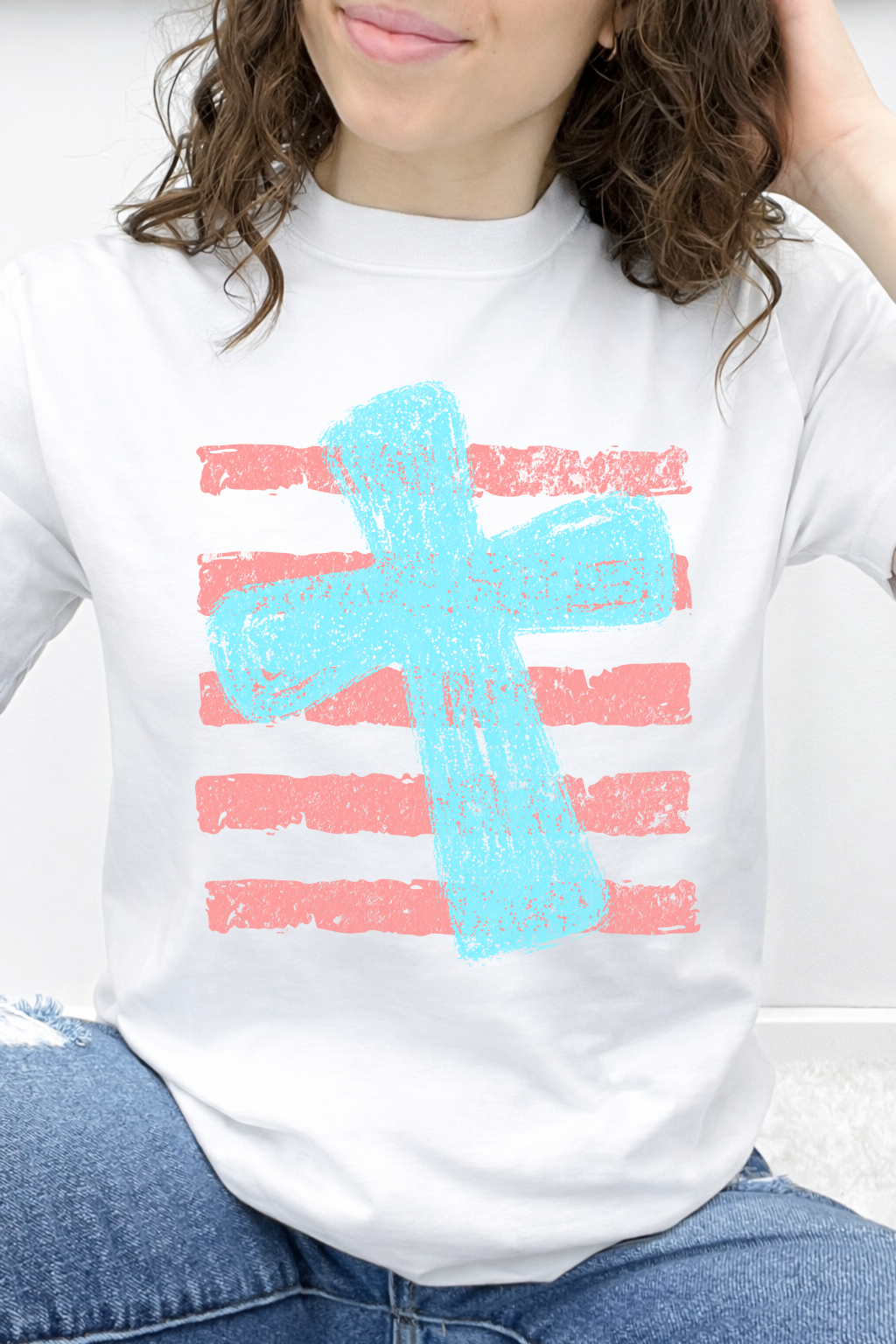 Distressed Stripe Cross Graphic Collection
