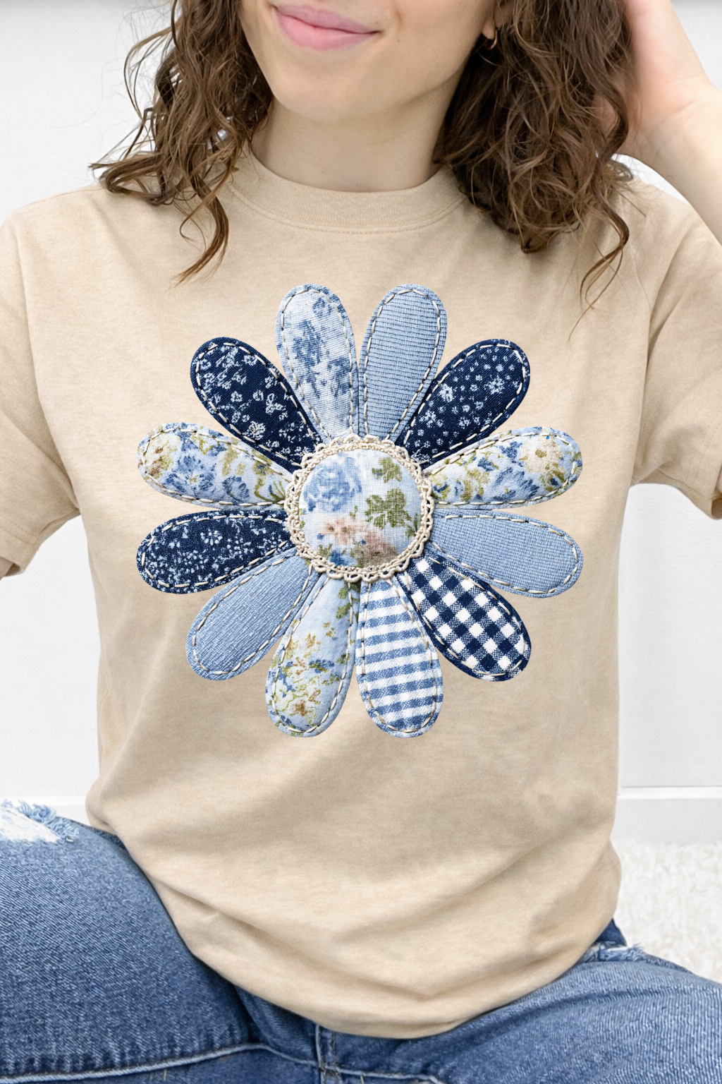 Denim Daisy Patchwork Graphic Collection