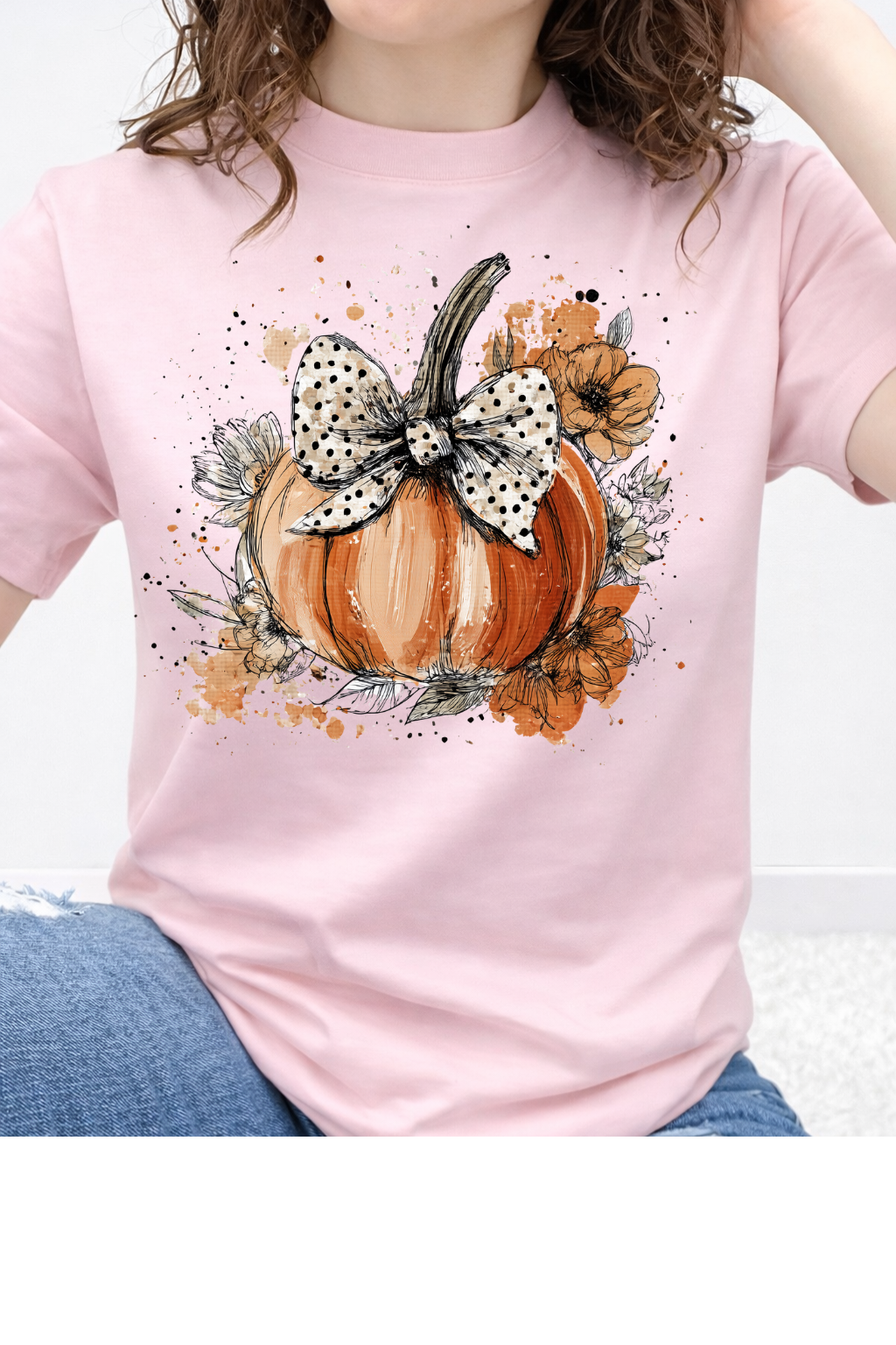 Bow-Tied Polka Dot Pumpkin Graphic Collection