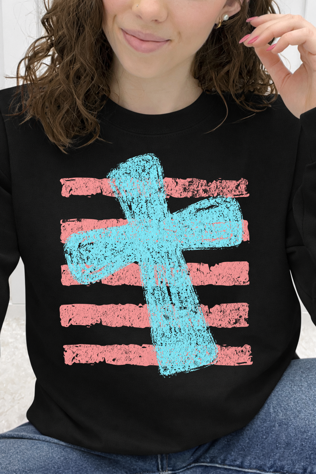 Distressed Stripe Cross Graphic Collection
