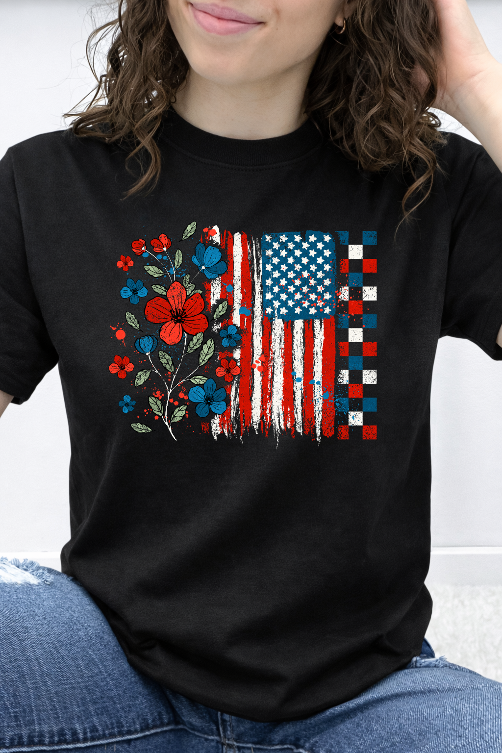 Checkers & Blooms Flag Graphic Collection
