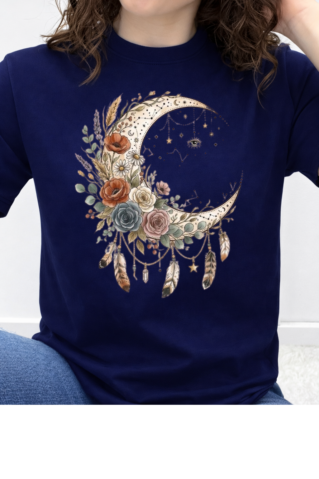 Boho Floral Moon Graphic Collection