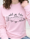Pink Long Sleeve Gildan Tee