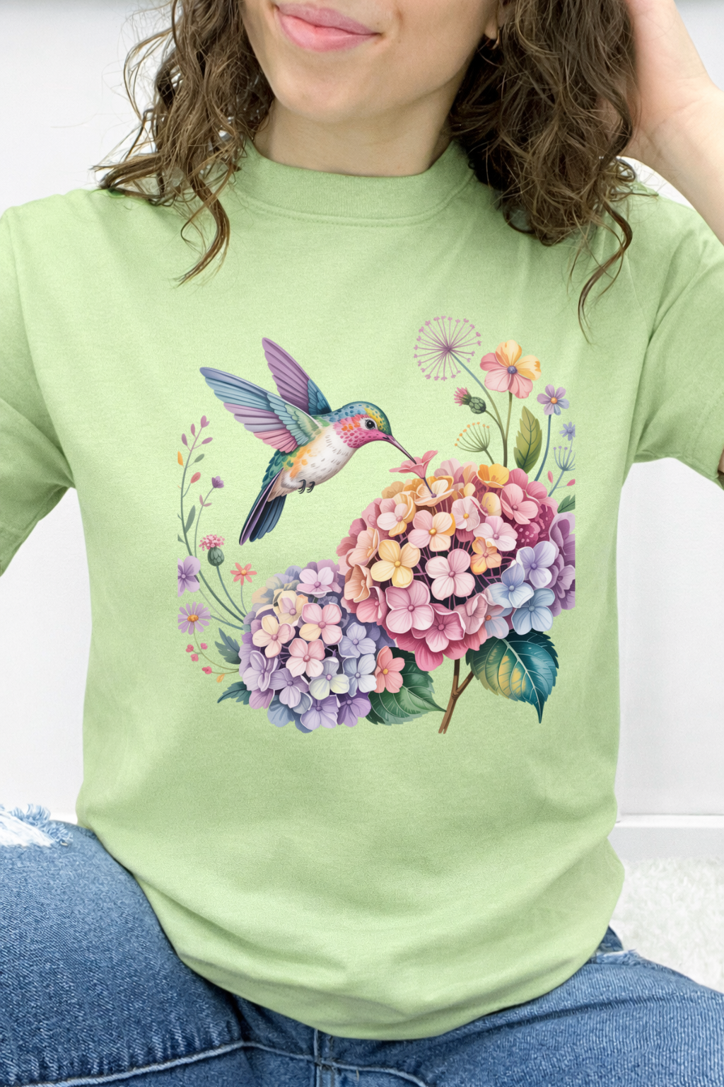 Hydrangea Hummingbird Graphic Collection