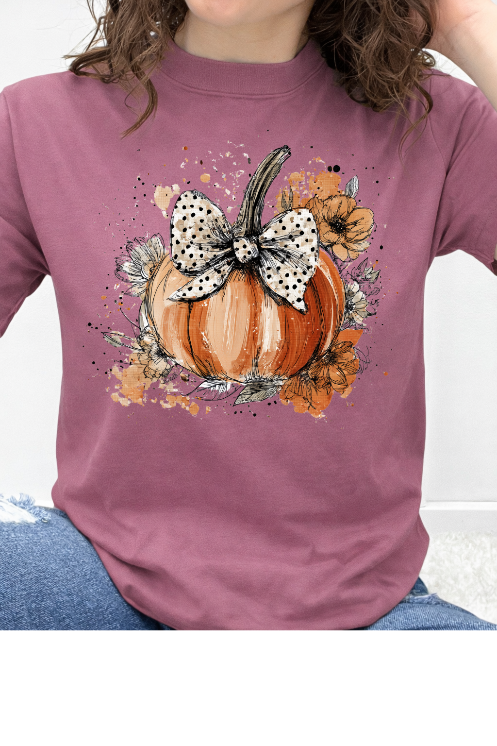 Bow-Tied Polka Dot Pumpkin Graphic Collection
