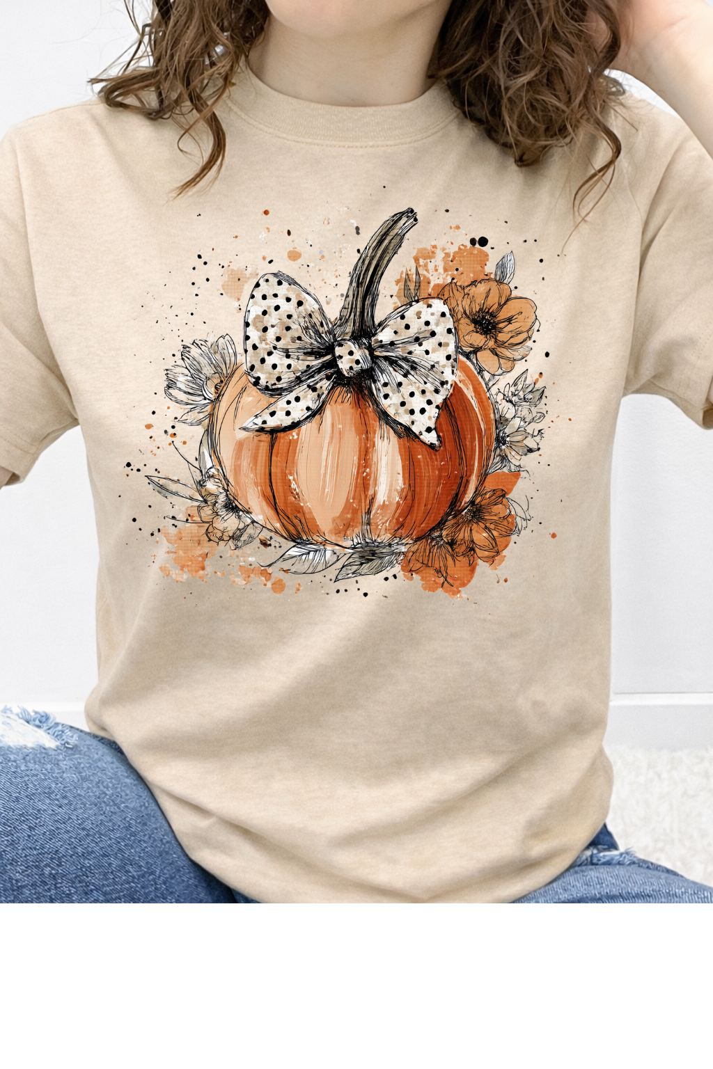 Bow-Tied Polka Dot Pumpkin Graphic Collection