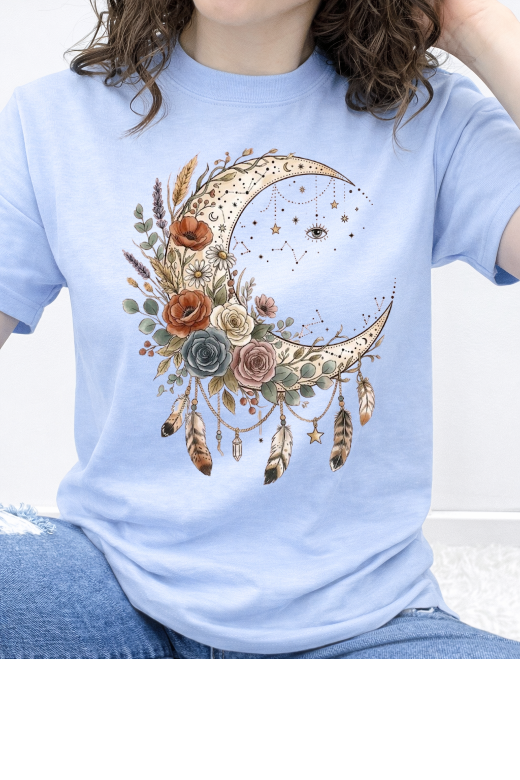 Boho Floral Moon Graphic Collection