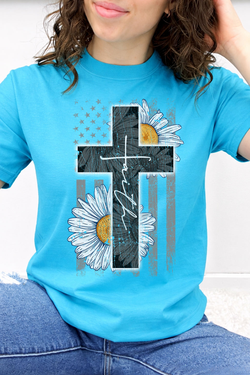 Faith Cross With Daisies Graphic Collection