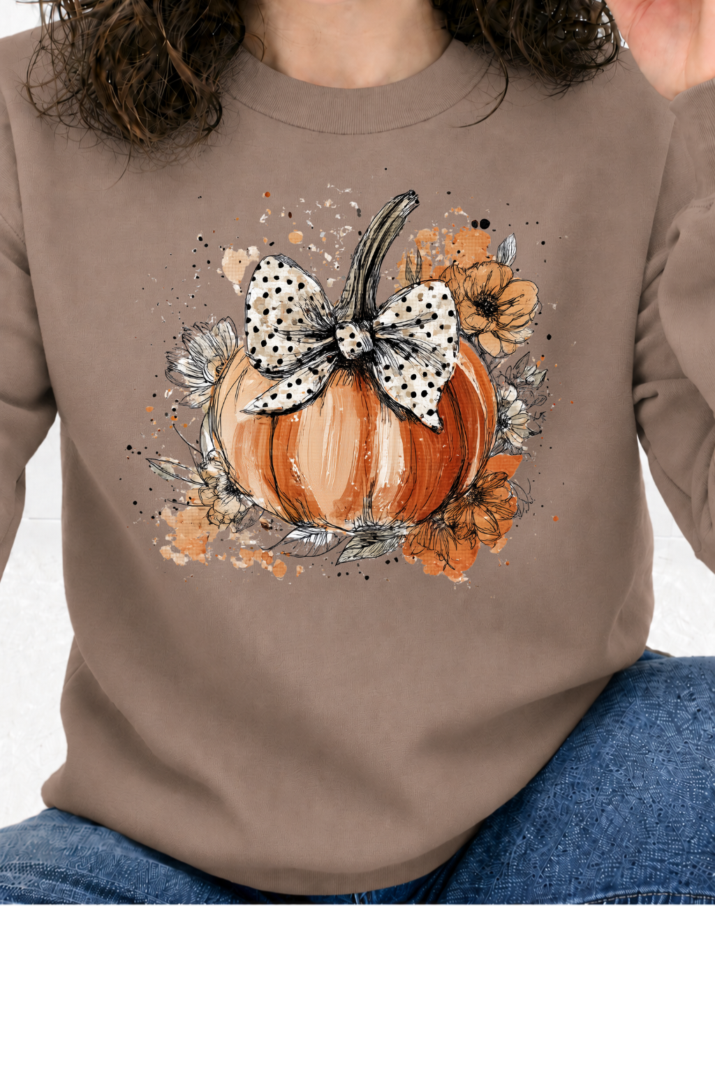 Bow-Tied Polka Dot Pumpkin Graphic Collection