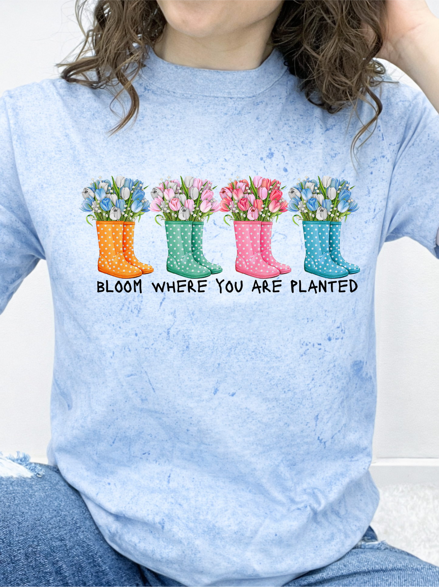 Bloom Where You Are Planted Boots Graphic Collection