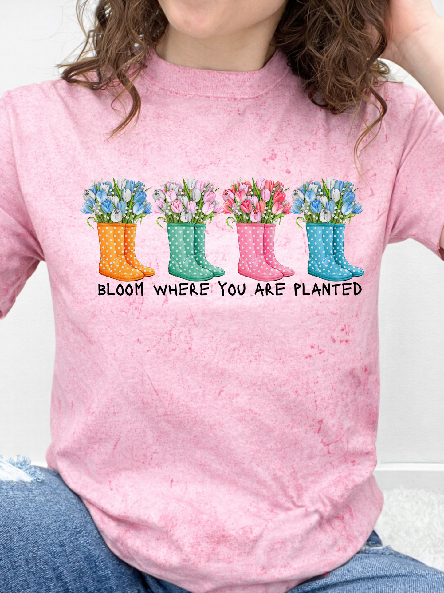 Bloom Where You Are Planted Boots Graphic Collection