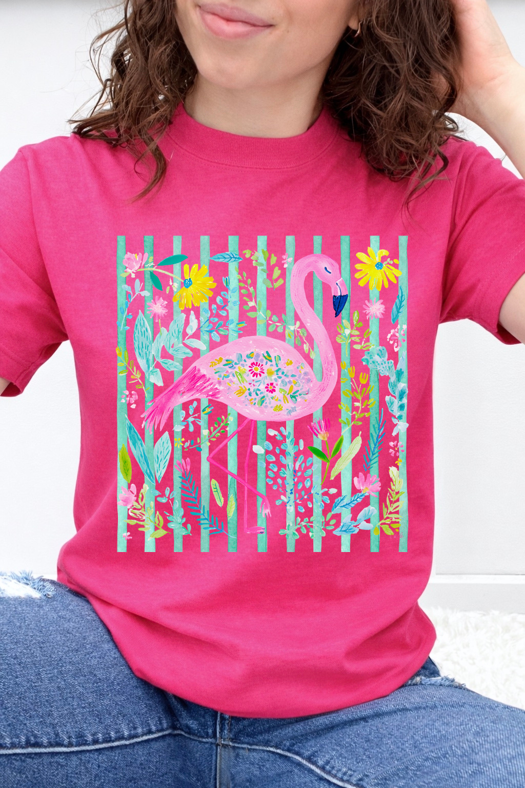 Tropical Wildflower Flamingo Graphic Collection