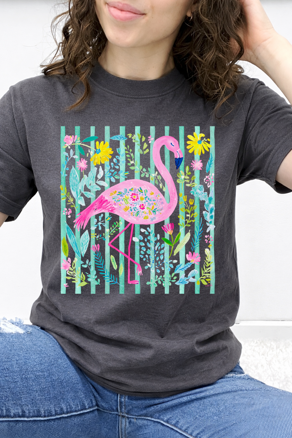 Tropical Wildflower Flamingo Graphic Collection