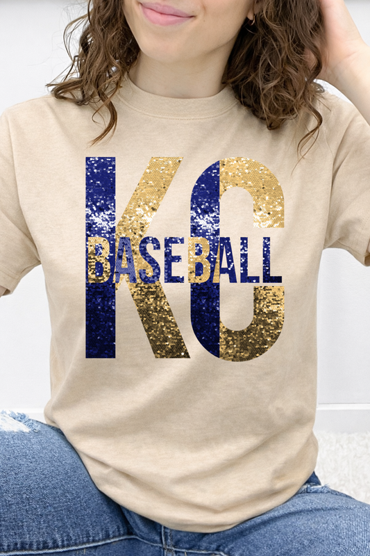 KC Baseball Sequin Graphic Collection