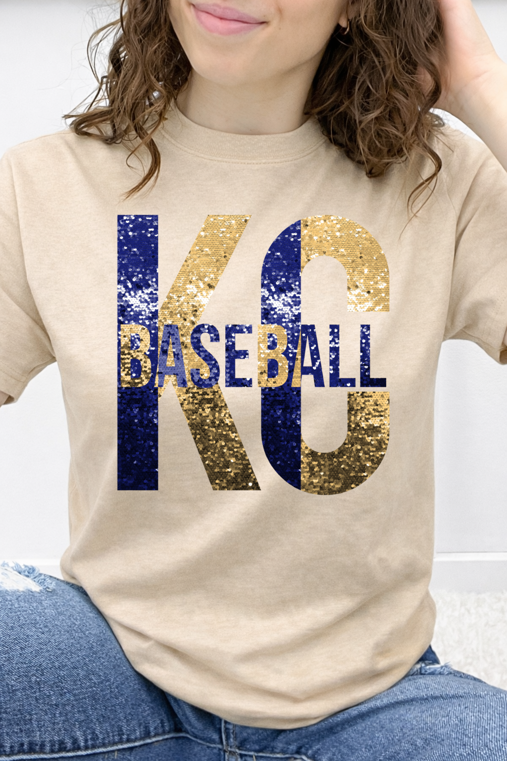 KC Baseball Sequin Graphic Collection