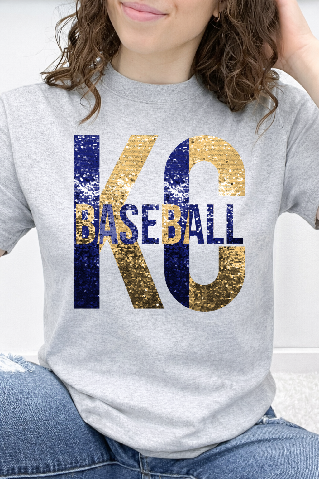 KC Baseball Sequin Graphic Collection