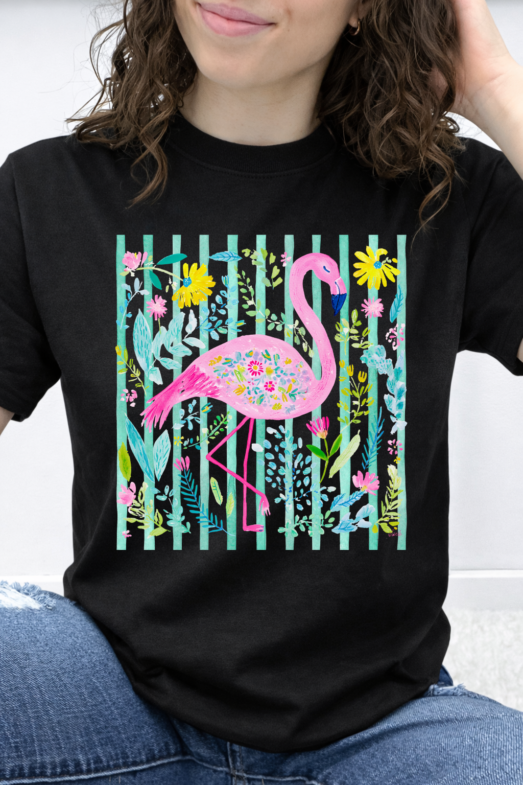 Tropical Wildflower Flamingo Graphic Collection