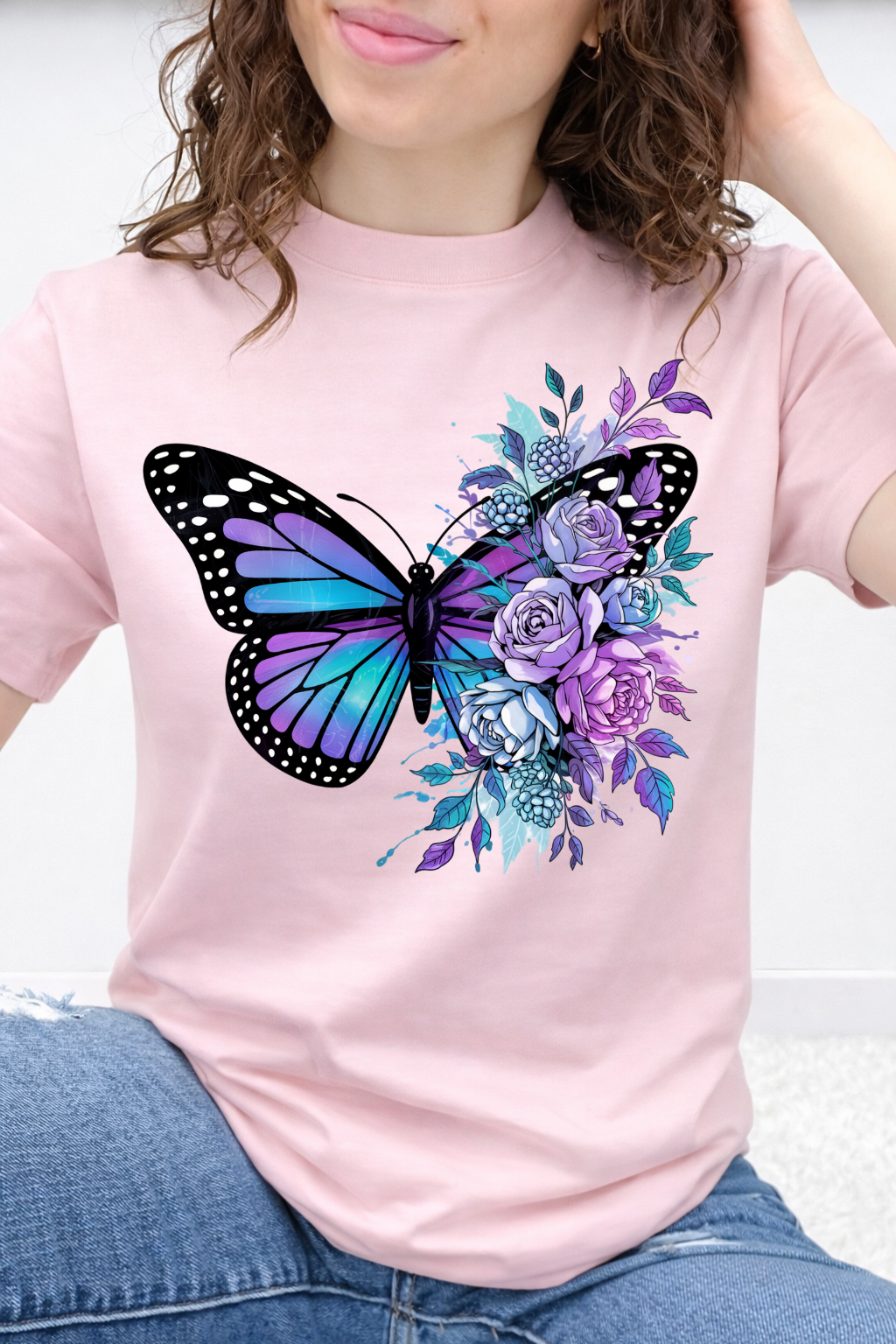 Violet Bloom Butterfly Graphic Collection