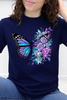 Violet Bloom Butterfly Graphic Collection