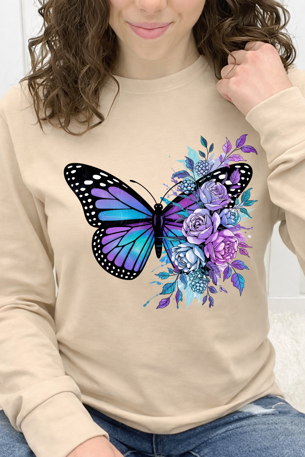 Violet Bloom Butterfly Graphic Collection
