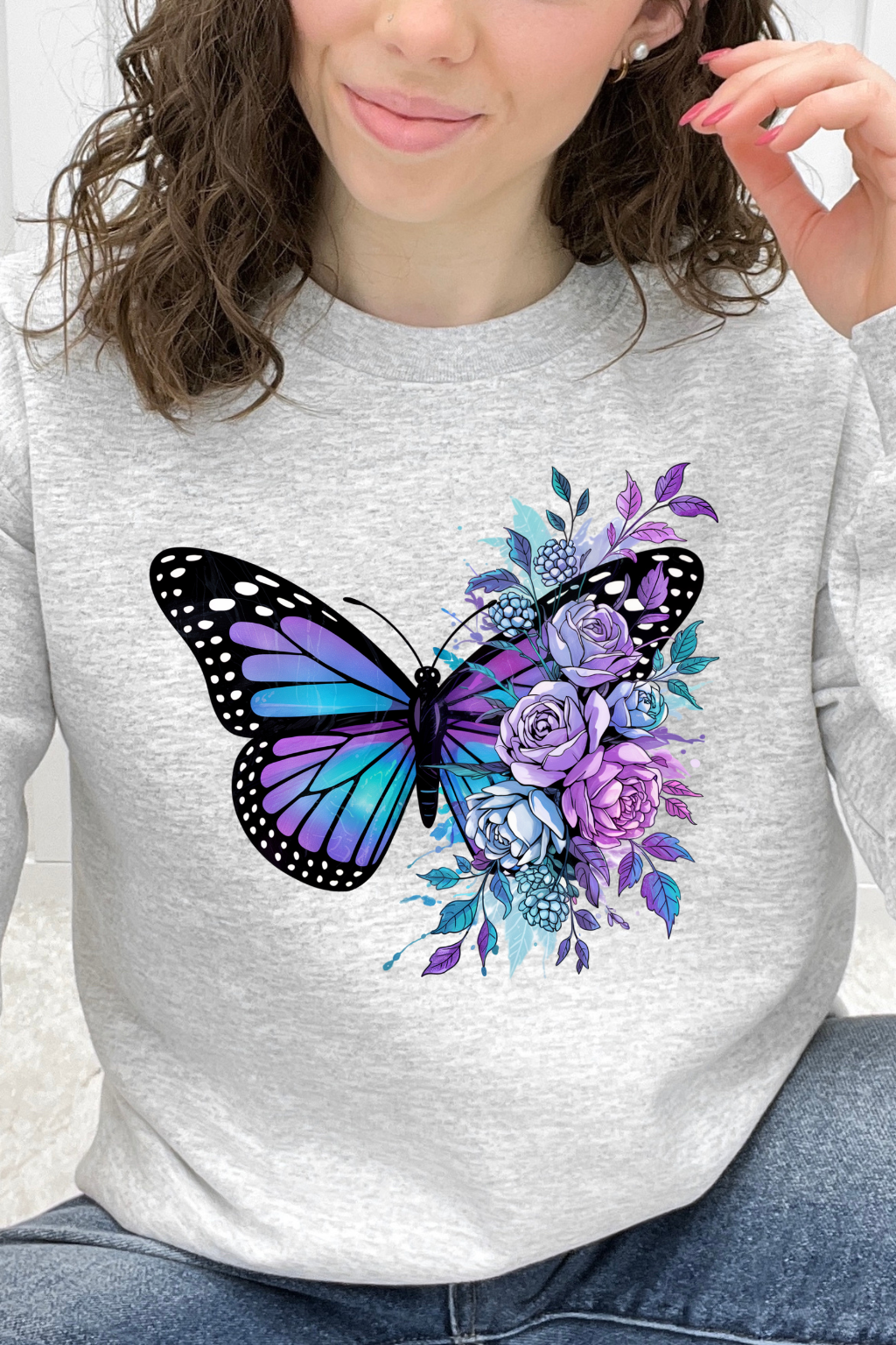 Violet Bloom Butterfly Graphic Collection