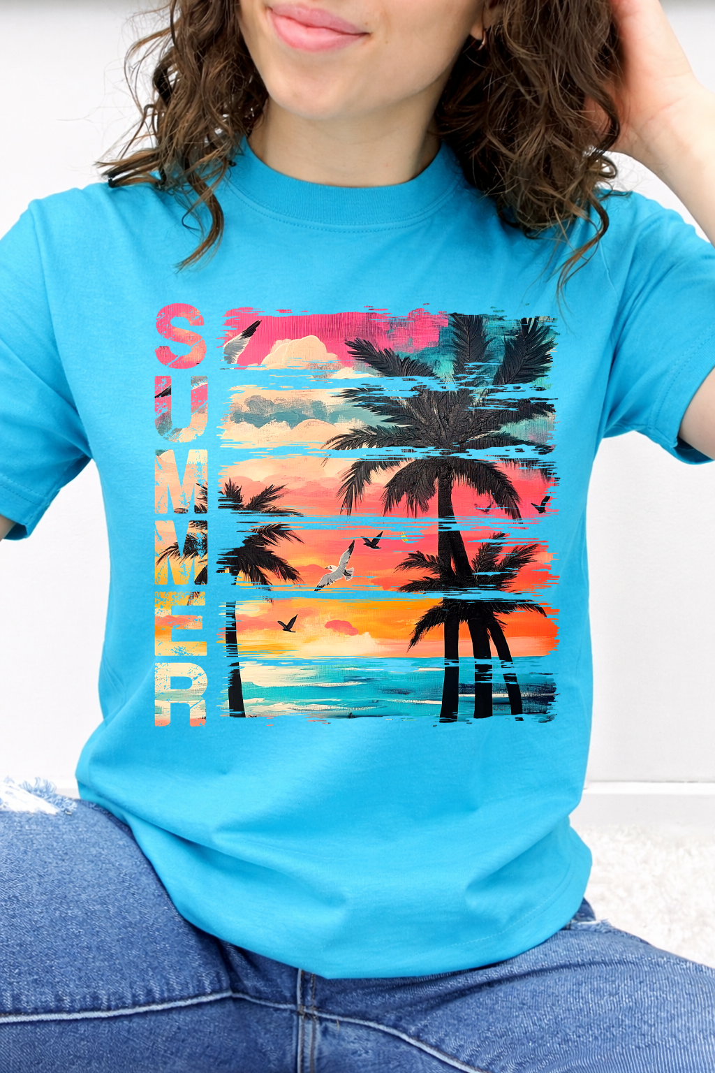 Summer Sunset and Palms Graphic Collection