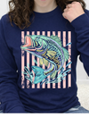 Navy Long Sleeve Tultex Tee