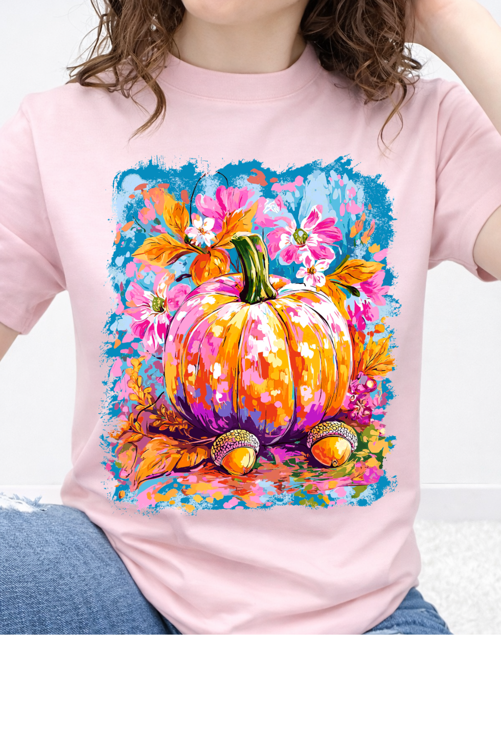 Fall Watercolor Pumpkin Blossom Graphic Collection