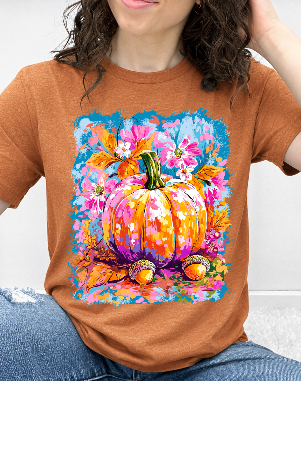 Fall Watercolor Pumpkin Blossom Graphic Collection