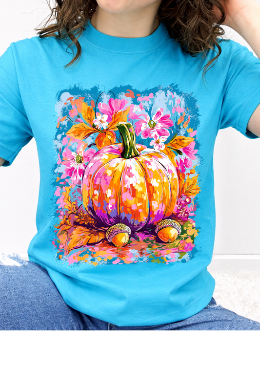 Fall Watercolor Pumpkin Blossom Graphic Collection