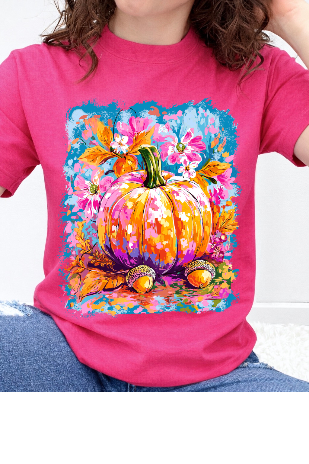 Fall Watercolor Pumpkin Blossom Graphic Collection