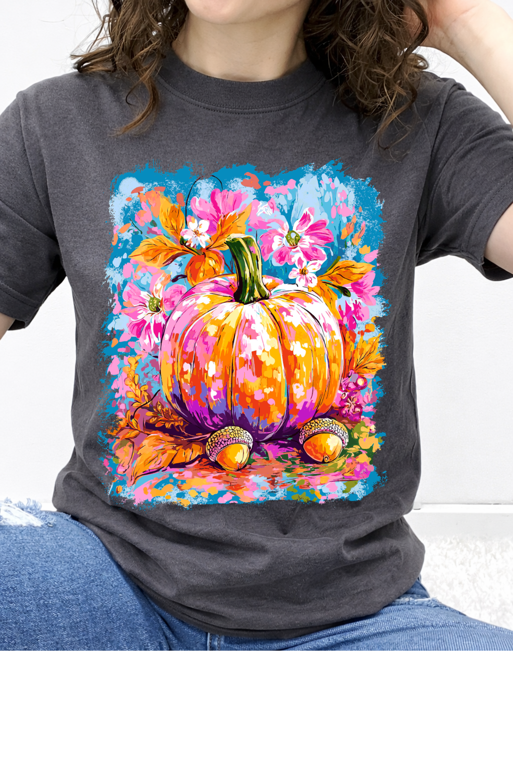 Fall Watercolor Pumpkin Blossom Graphic Collection