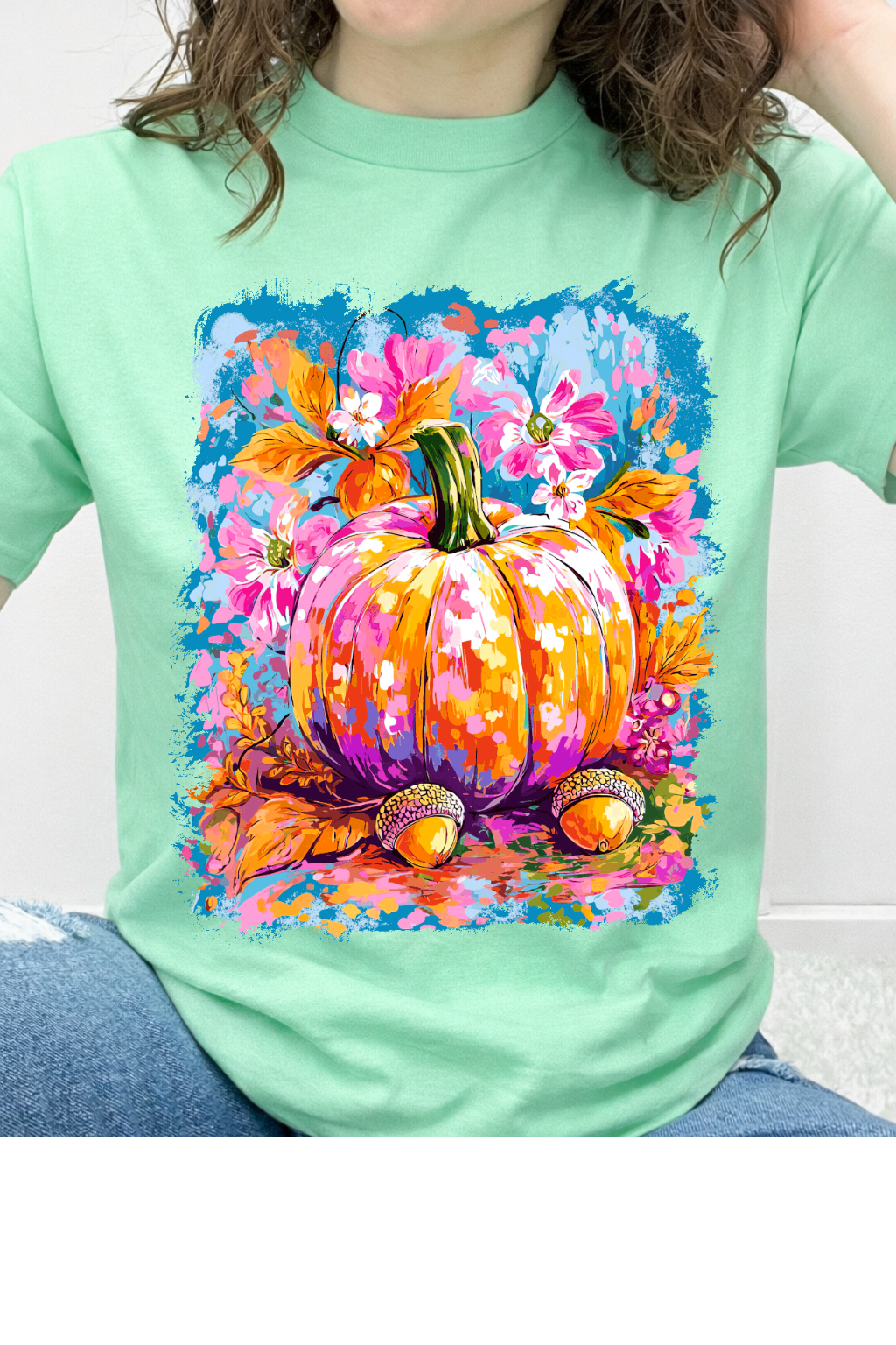 Fall Watercolor Pumpkin Blossom Graphic Collection