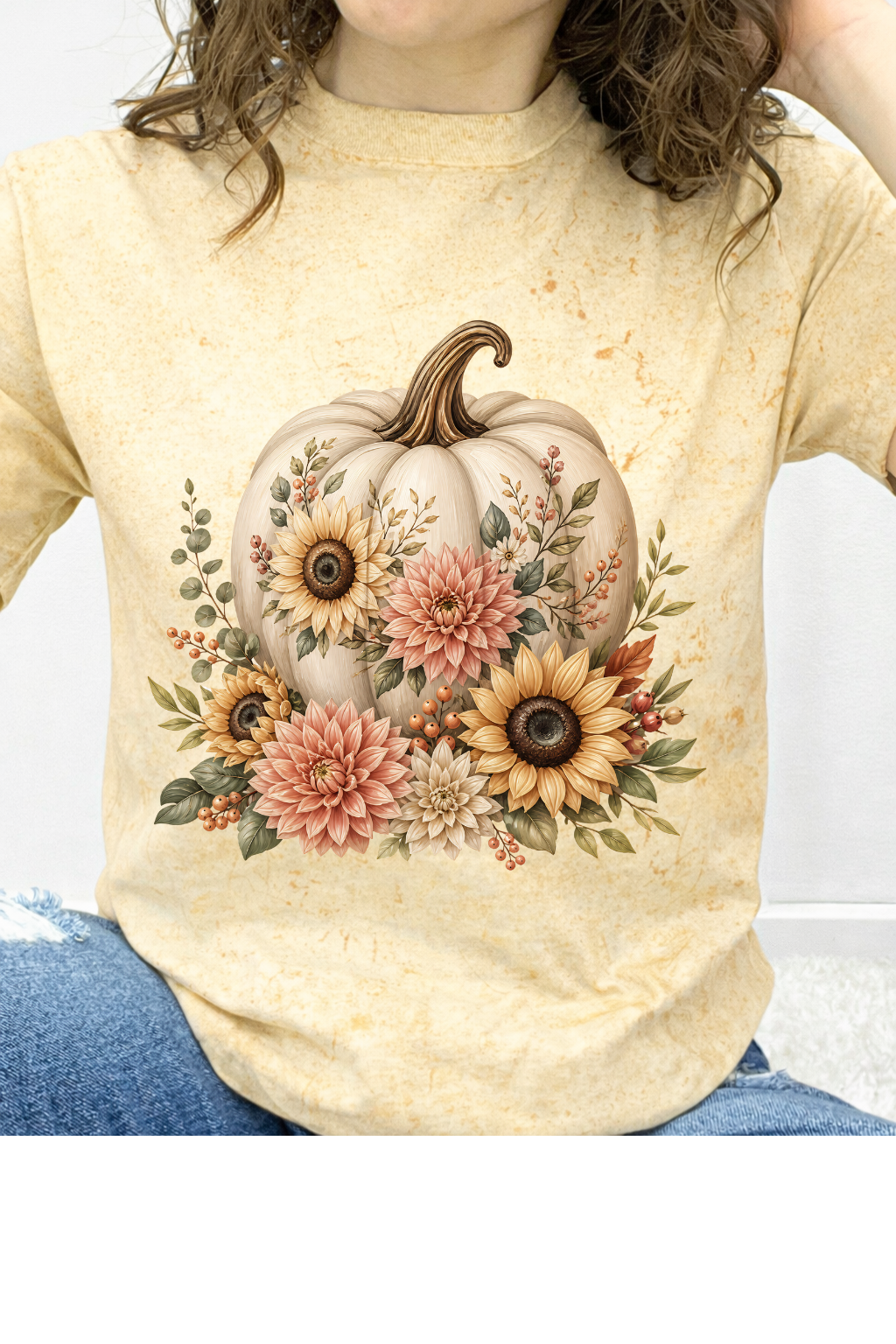 Floral Sunflower Pumpkin Graphic Collection