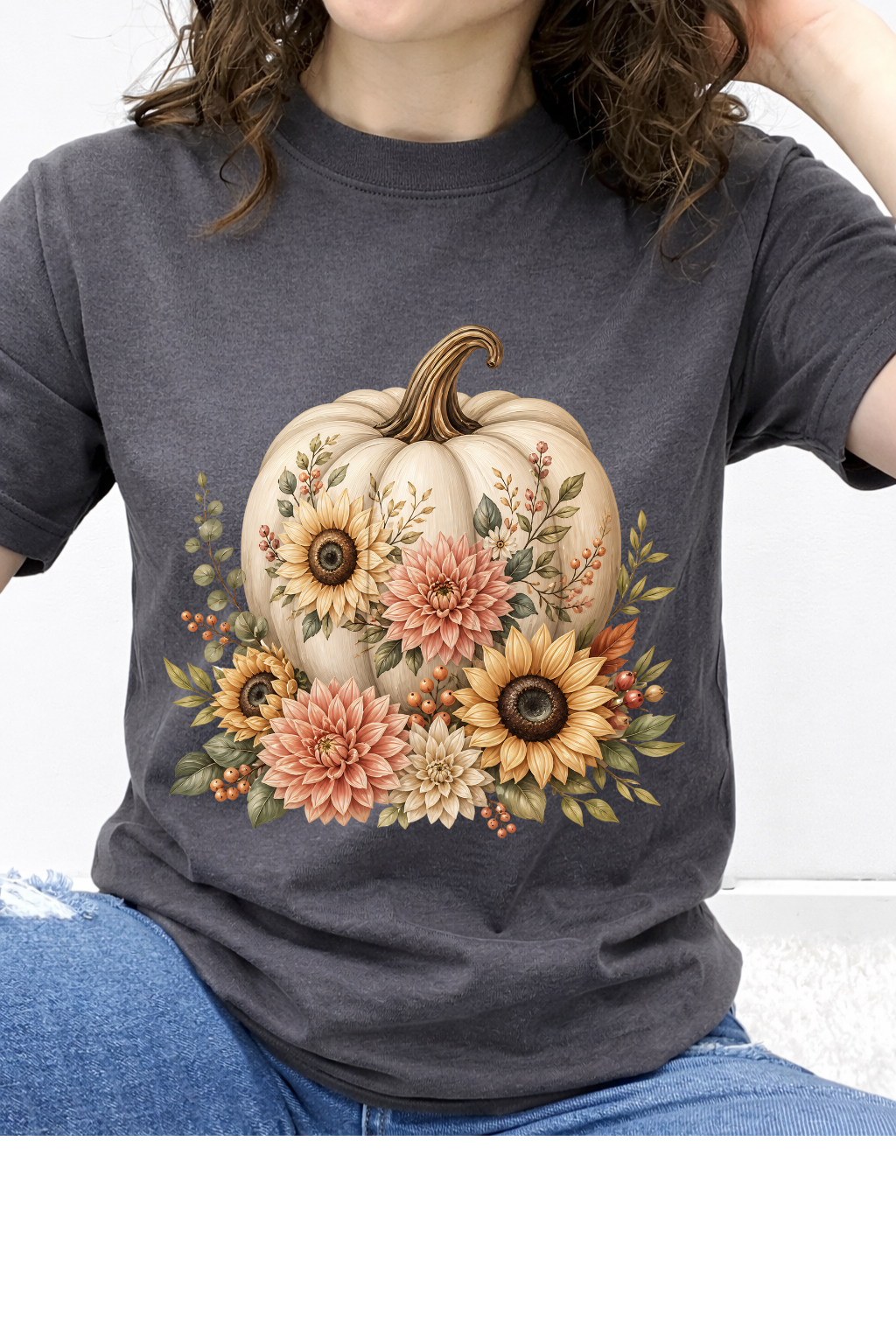 Floral Sunflower Pumpkin Graphic Collection
