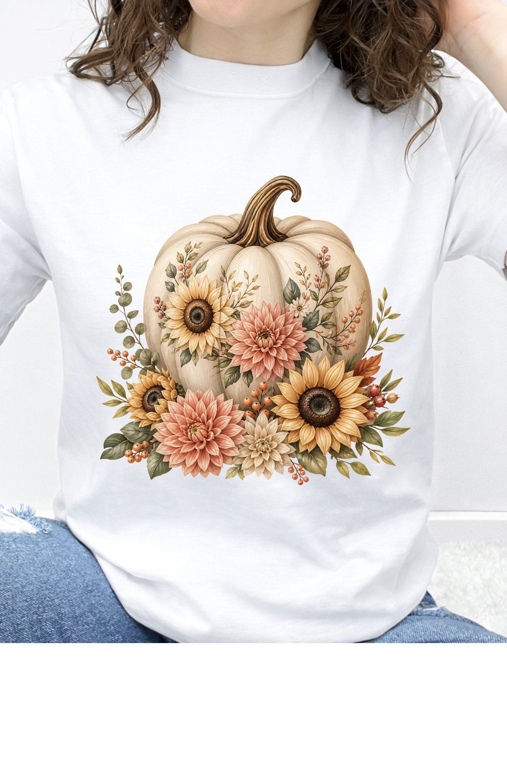 Floral Sunflower Pumpkin Graphic Collection