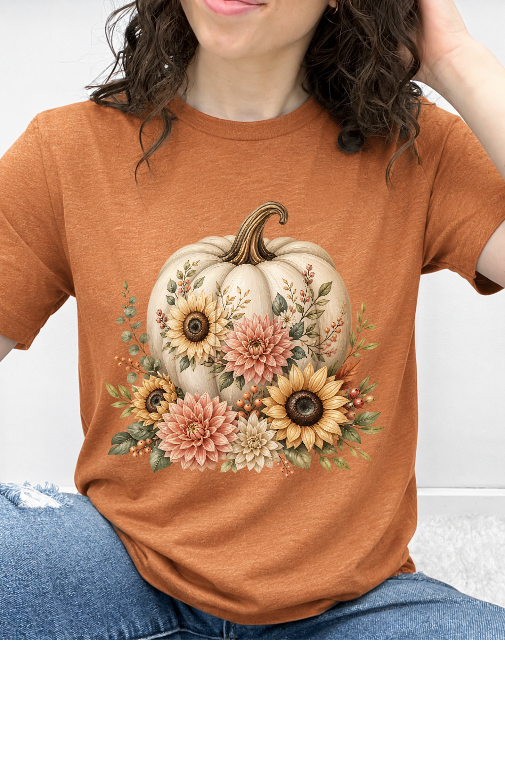 Floral Sunflower Pumpkin Graphic Collection