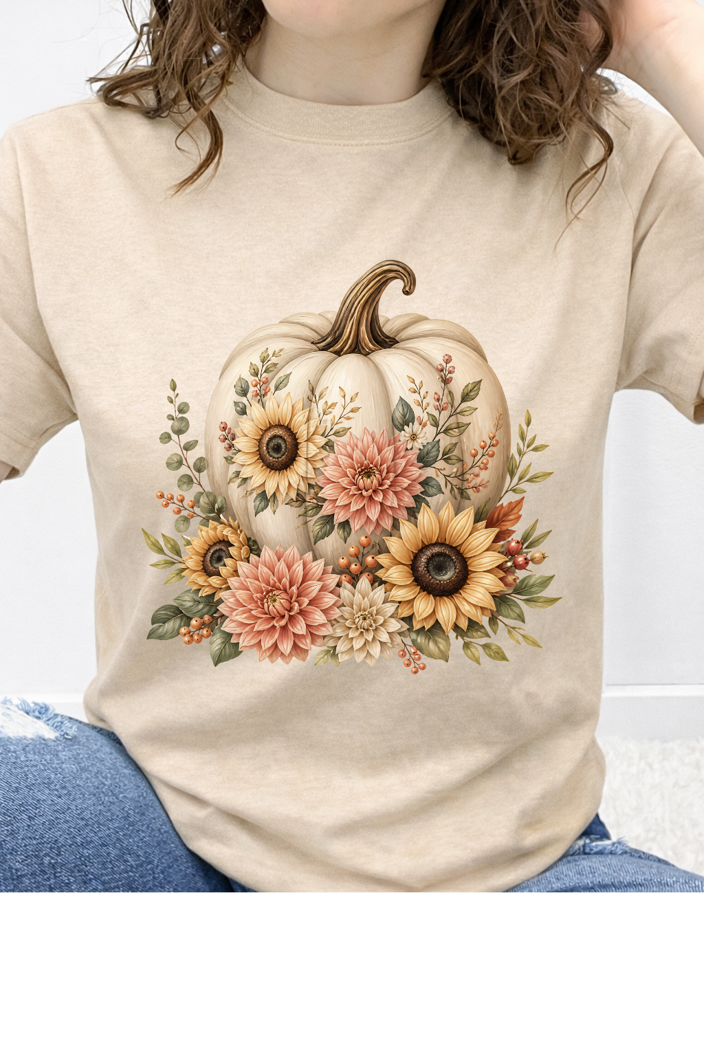 Floral Sunflower Pumpkin Graphic Collection