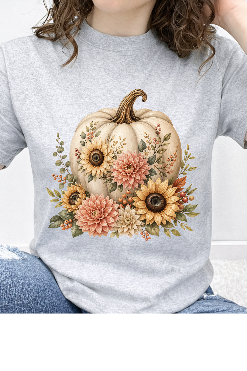 Floral Sunflower Pumpkin Graphic Collection