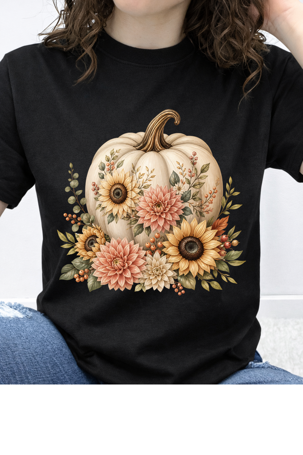Floral Sunflower Pumpkin Graphic Collection