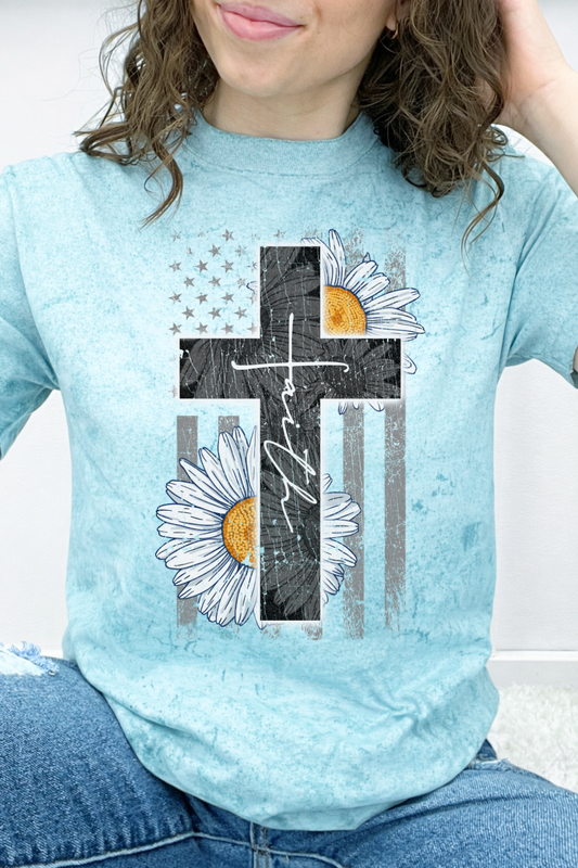 Faith Cross With Daisies Graphic Collection