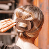 Brown Crocodile Large Flat Round Hair Clip